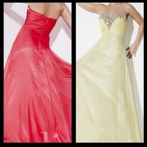 Pomegranate Coral Studio 17 Strapless Gown 14